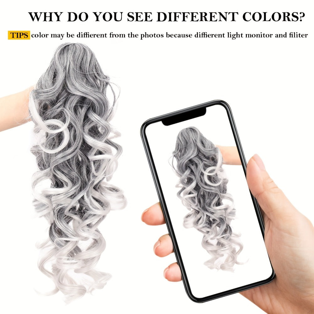 Hair Extensions Kinky-Curly 16-Inch Synthetic Ponytail with Claw Clip and Seven Color Options — image 10