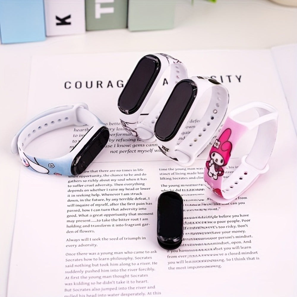 Sanrio Kuromi My Melody Kids Electronic Sports Watch Set 10 Pack, Kawaii Anime 4-Color Mix — image 6