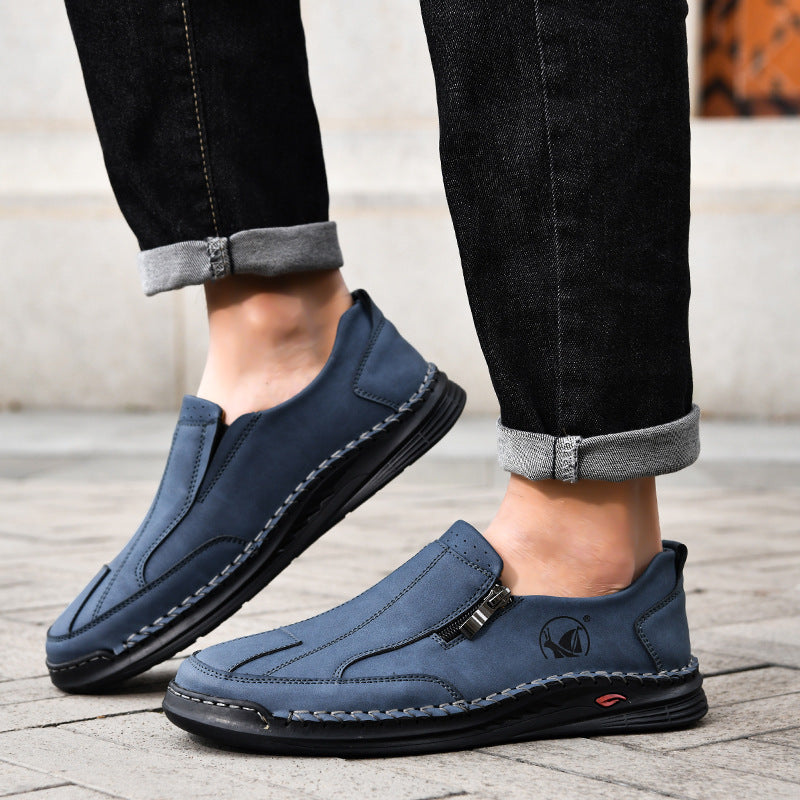 Mens Lace-up Leather Outdoor Casual Shoes