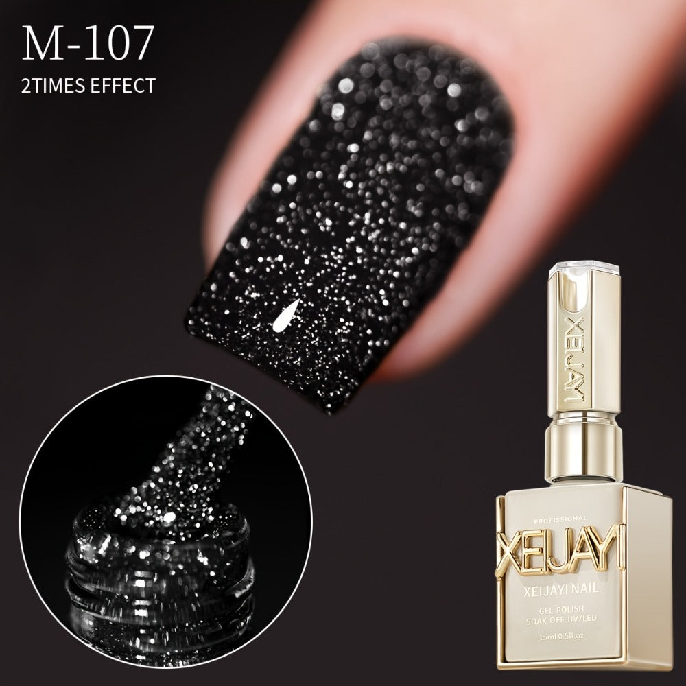 Gel Nail Polish 5-Color Broken-Stone Glitter Set in 0.51oz Bottles with Sparkling Finish and UV/LED Soak-Off Cure — image 17