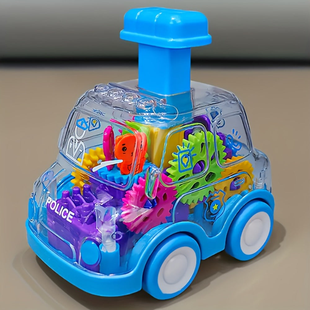 Gear Toy Cars for Toddlers 3-Pack, Transparent Body See-Through Gear Mechanism Push-and-Go Vehicle Set — image 6