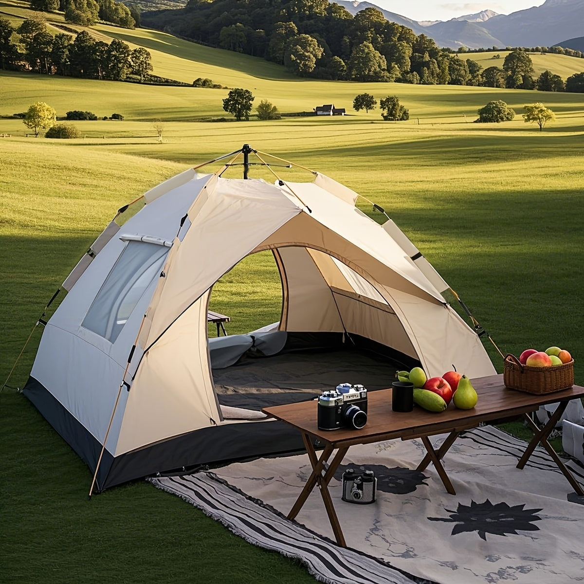 Camping Tent Automatic Pop-Up with Double Doors, Polyester Body and Four Size-Window Configurations — image 4