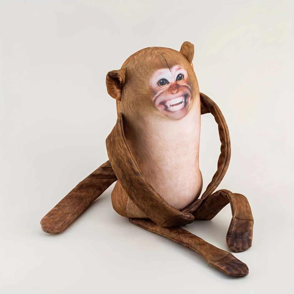 Magnetic Monkey Plush Toy 9.8 Inch, Funny Hanging Fridge Magnet Stuffed Animal Mischief Monkey for Office Home Kitchen Locker