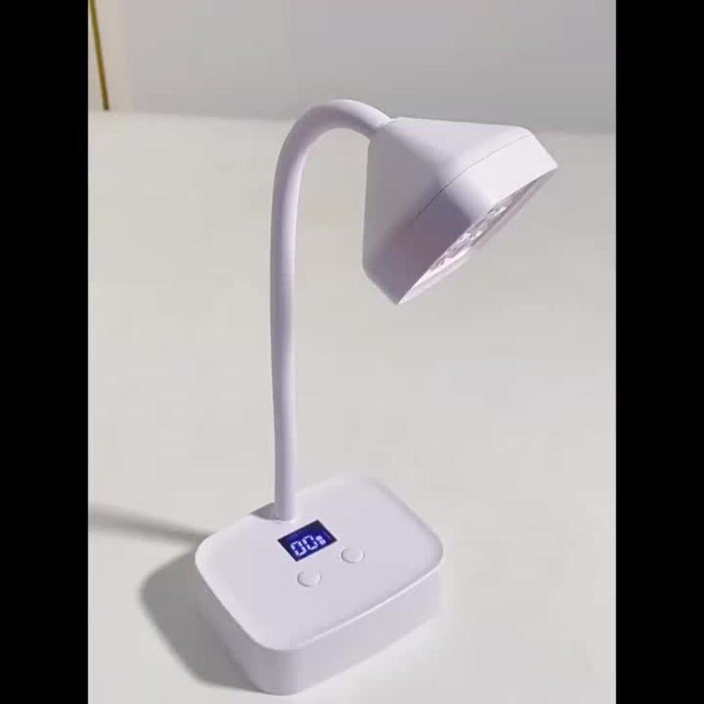 UV LED Nail Lamp Smart Sensor Auto-Start Rechargeable Cordless with 360° Flexible Gooseneck LCD Display 30s 60s Timer — image