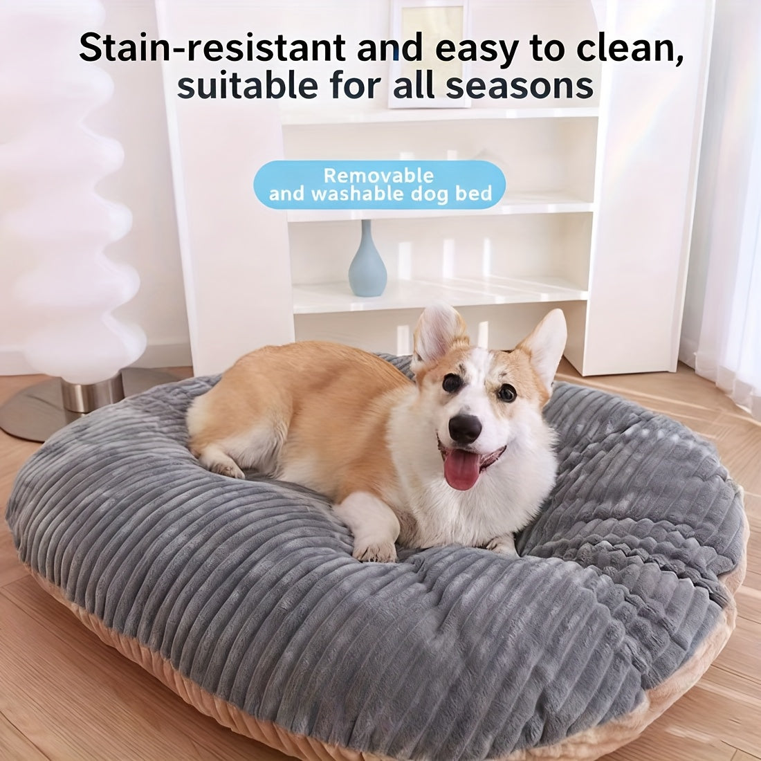 Ribbed Bolster Pet Bed System with M-XXL Beds and Separately Labeled Replacement Mat or Cushion — image 9