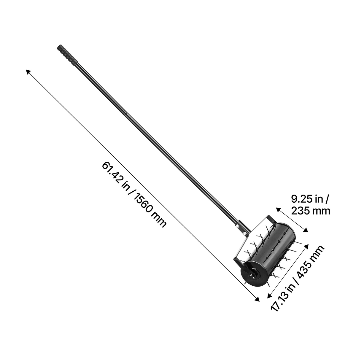 Rolling Lawn Aerator with 18- or 21-Inch Drum, 27 Spikes and Detachable Three-Section Handle — image 9
