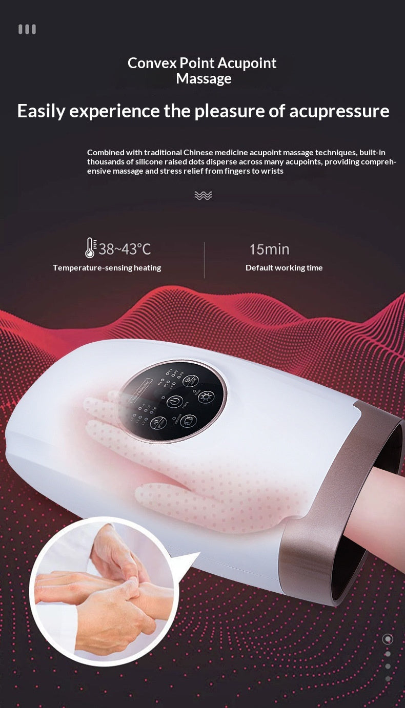 Portable Electric Hand Massager With Hot Compress Air Pressure To Relieve Hand Fatigue