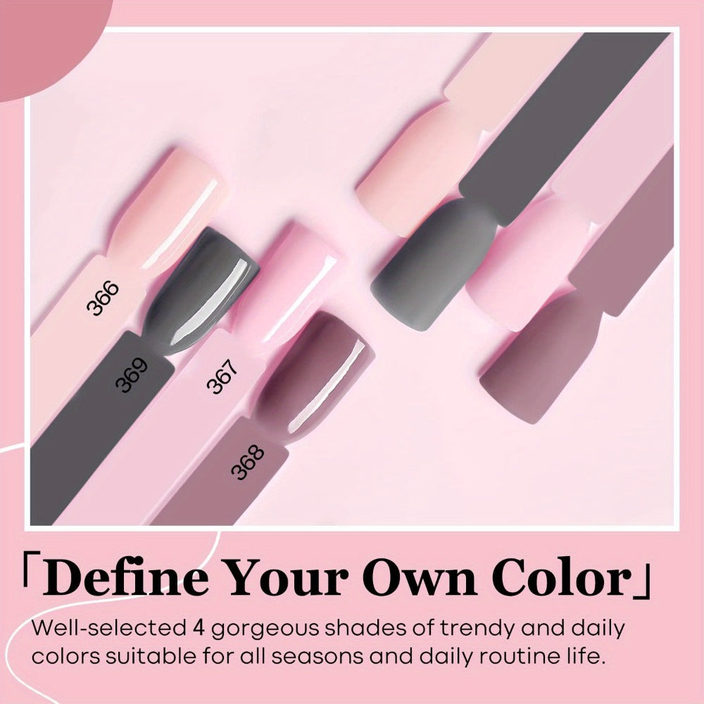 Dip Powder Nail Kit with NOCIS Label, Four Nude Gray Pink Powders, Three 10ml Liquids and Four Tools — image 19