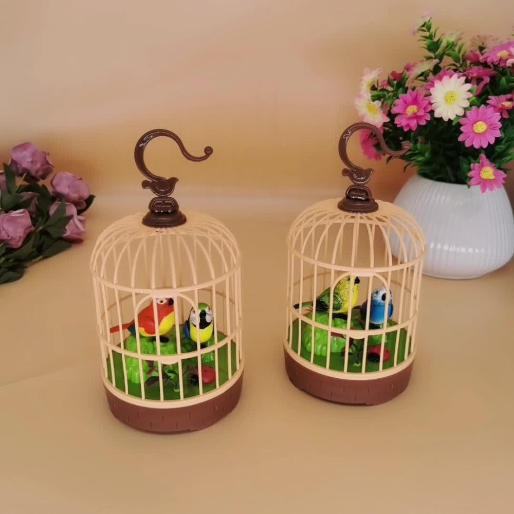 Mini Voice-Activated Birdcage Toy, Chirping & Wing-Fluttering Parrot, Interactive Sound-Responsive Animal Toy — image 11
