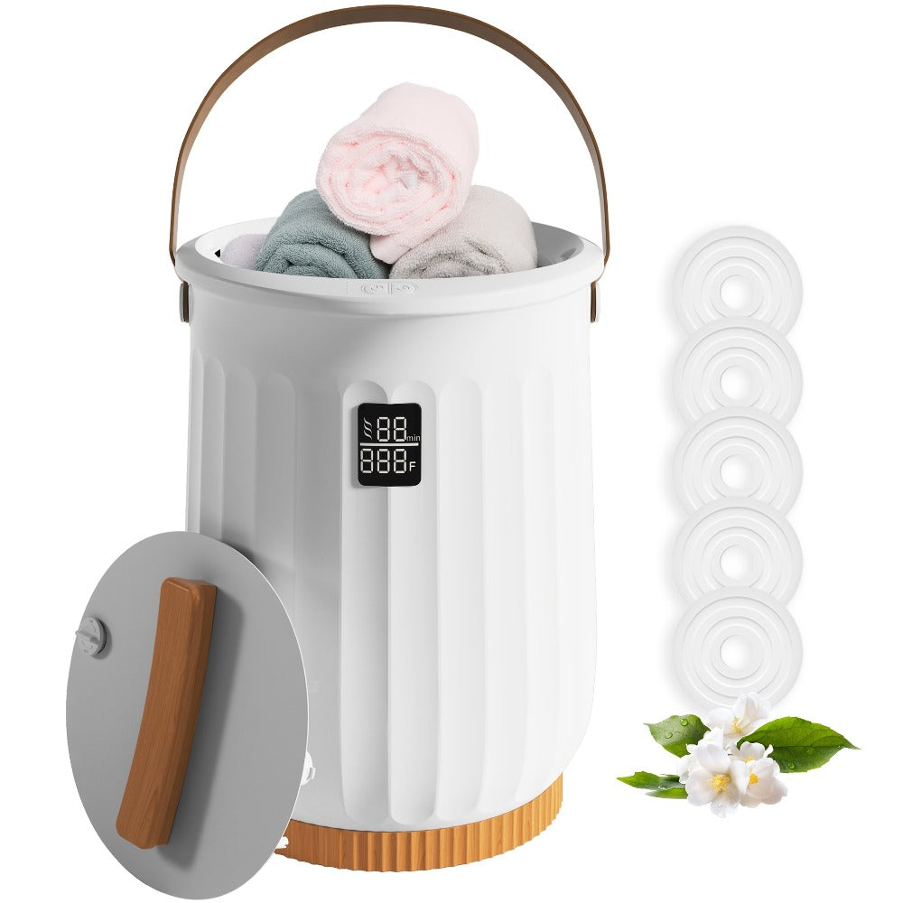 20L Digital Towel Warmer Bucket with LED Display, Four Timer Settings, Child Lock and White Finish — image 1