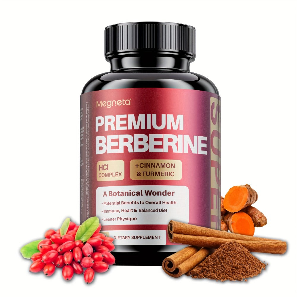 Berberine with Ceylon Cinnamon, Turmeric & Black Pepper, Premium Blood Sugar Support, Vascular Health & Digestive Wellness Ca