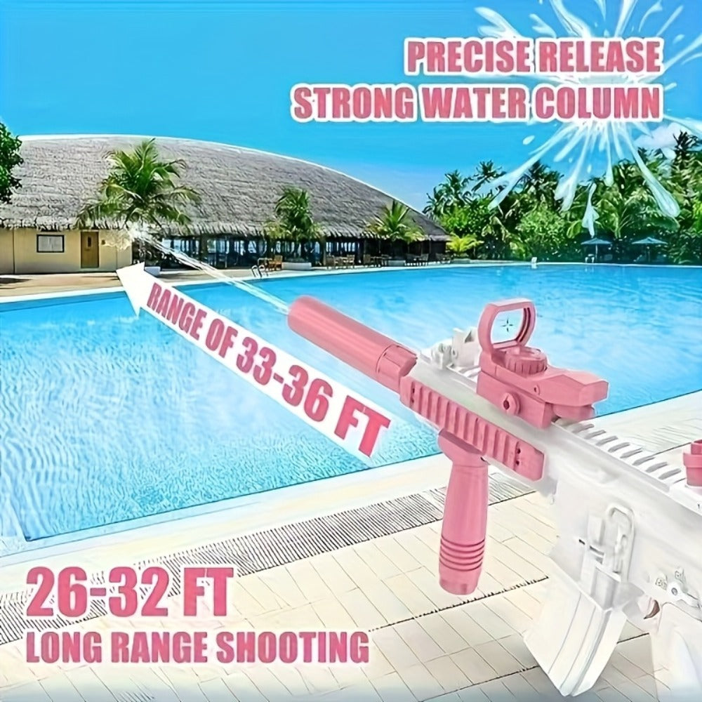 Continuous-Fire Water Gun for Kids & Adults, High- Long-Range Squirt Blaster for Summer Beach Pool Backyard Outdoor Play — im