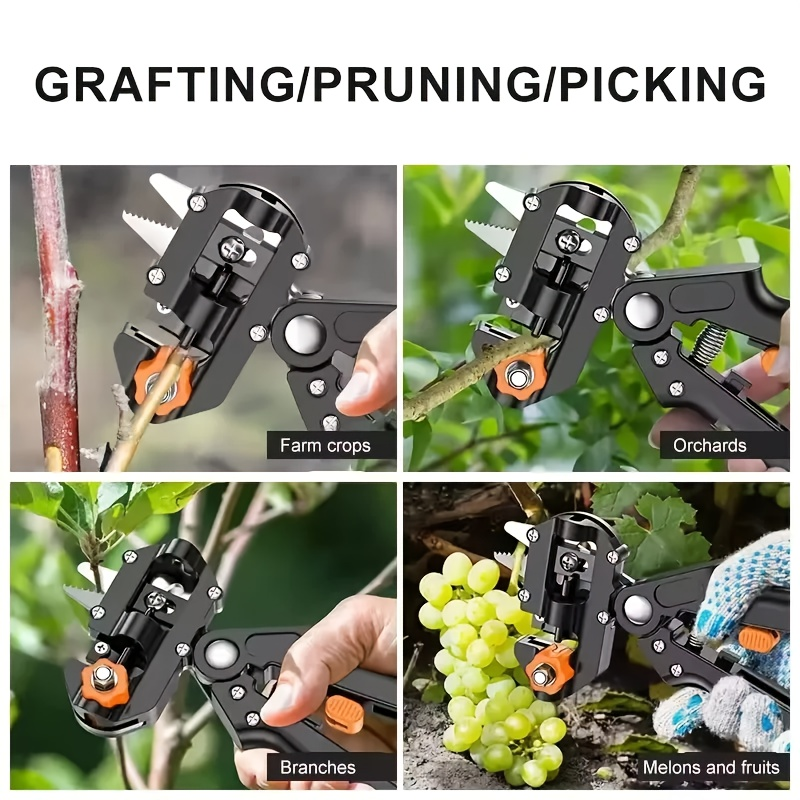 Grafting Pruning Shears Professional Garden Grafting Tool, Branch Cutter Secateur & Grafting Scissors for Fruit Tree Vaccinat