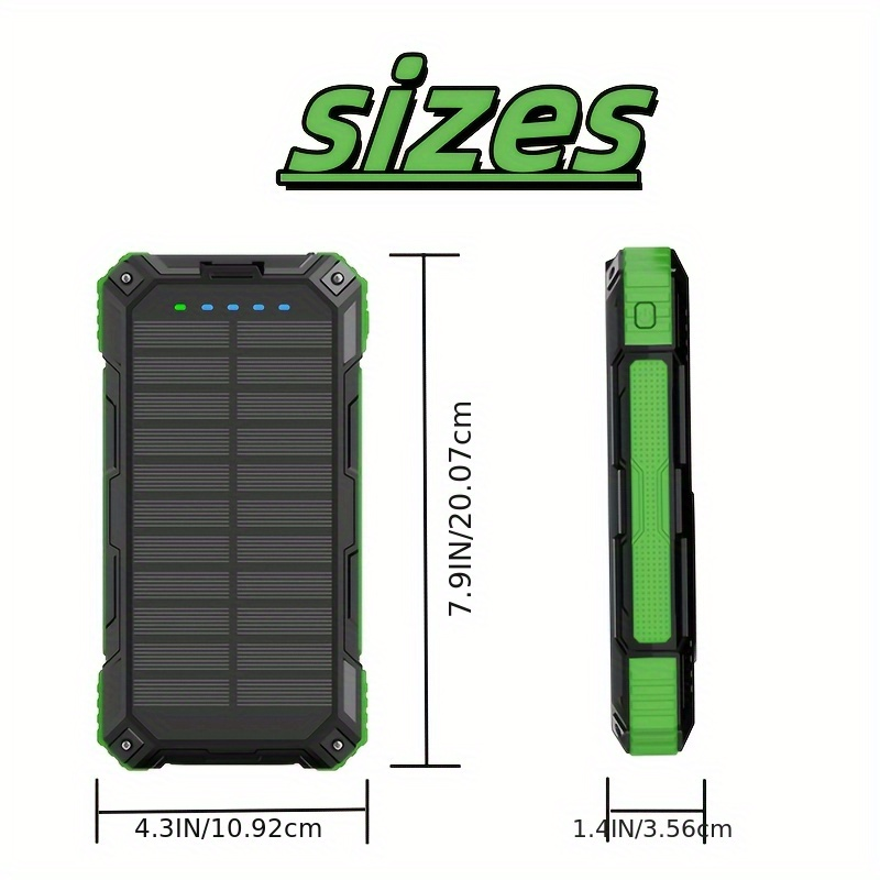 Solar Charger Power Bank 49880mAh Portable Solar Panel Battery Pack Dual USB LED Flashlight for an Everyday Personal Care Rou