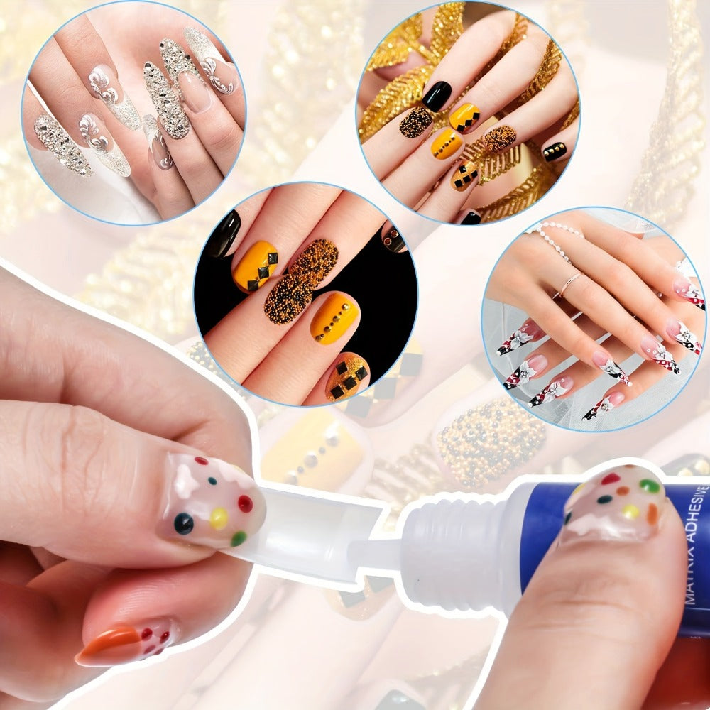 Nail Glue Set, ANTEGU 20 Pointed-Nozzle Bottles for Press-On Nails, Nail Tips, Rhinestones and Nail Repair — image 5