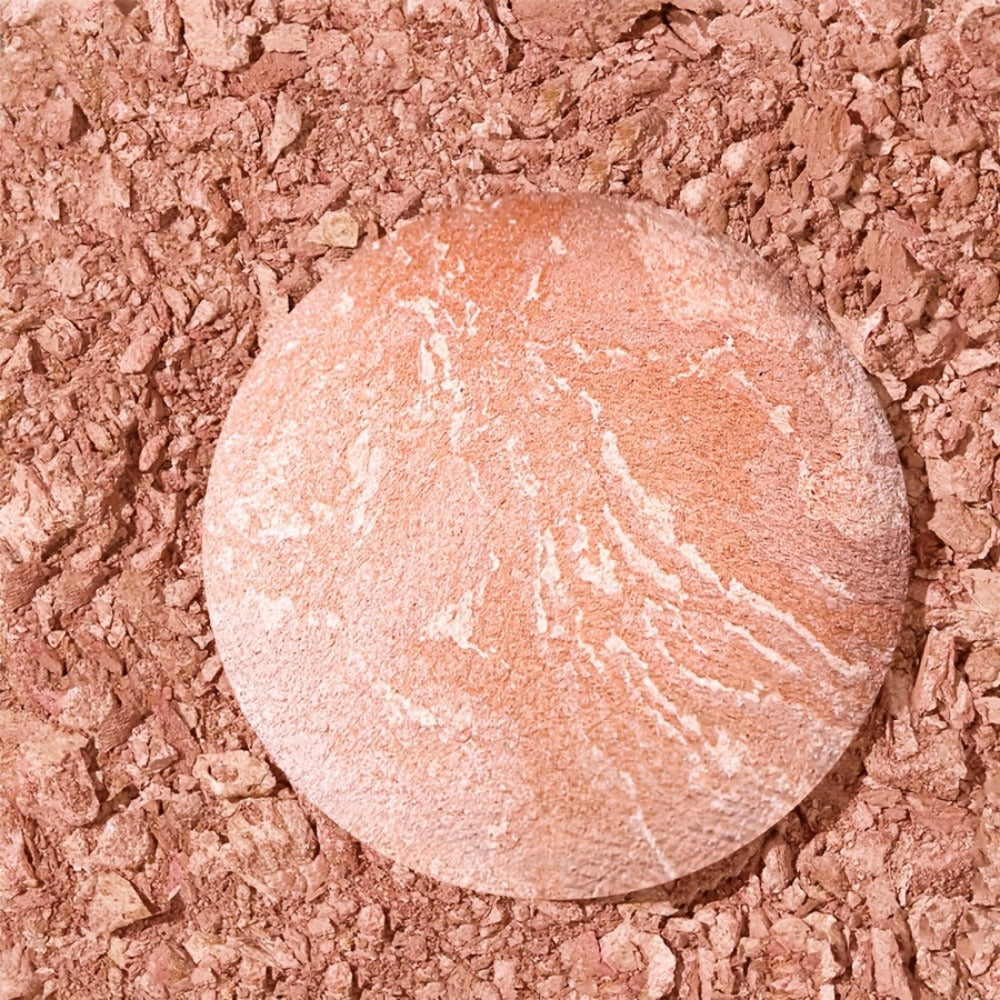 Marbled Pressed Powder Foundation Compact with Mirror in Six Shade Labels from Rose to Sand — image 12