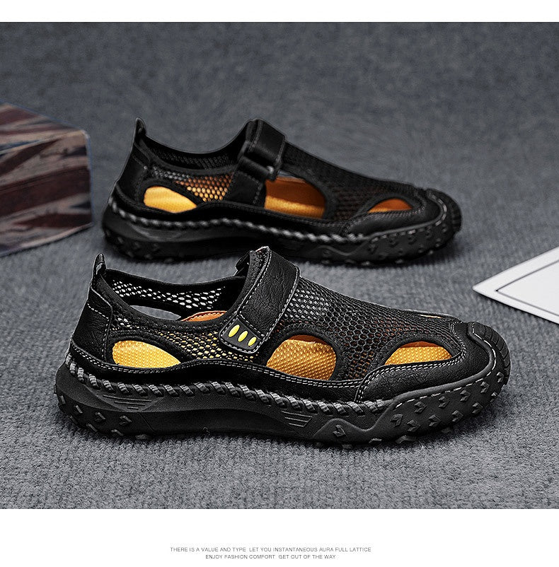 Summer Outdoor Casual Hollow Mesh Surface Breathable Men's Sandals