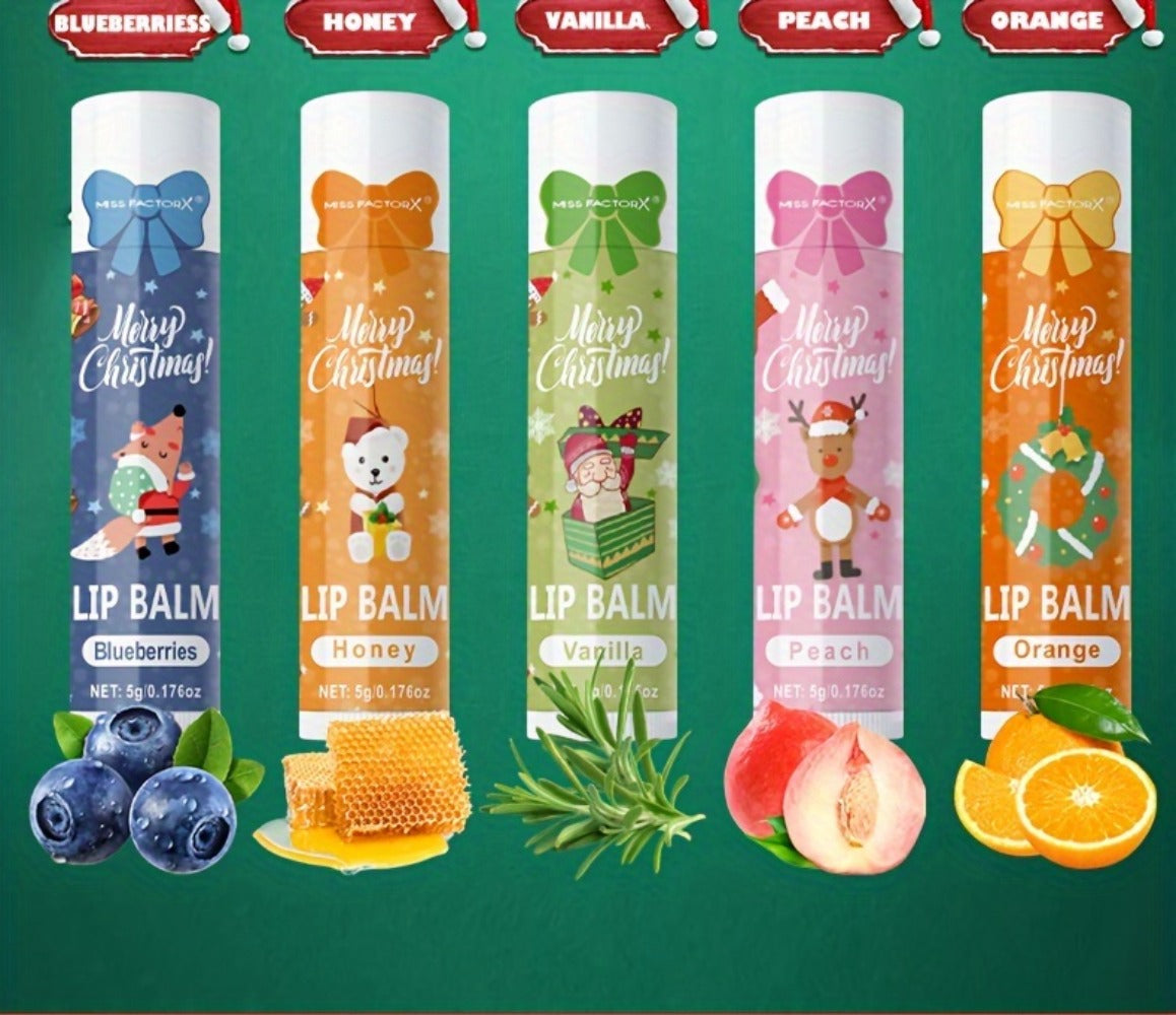 Moisturizing Lip Balm Set 10-Pack with Vitamin E – MISS FACTORX Natural Look Lipstick Collection for Women, Hydrating & Nouri