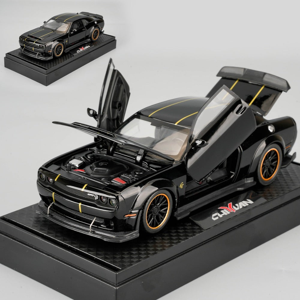 1:32 Scale Dodge Hellcat Die-Cast Metal Car Model with Openable Doors & Display Base, Collector Diecast Vehicle — image 6