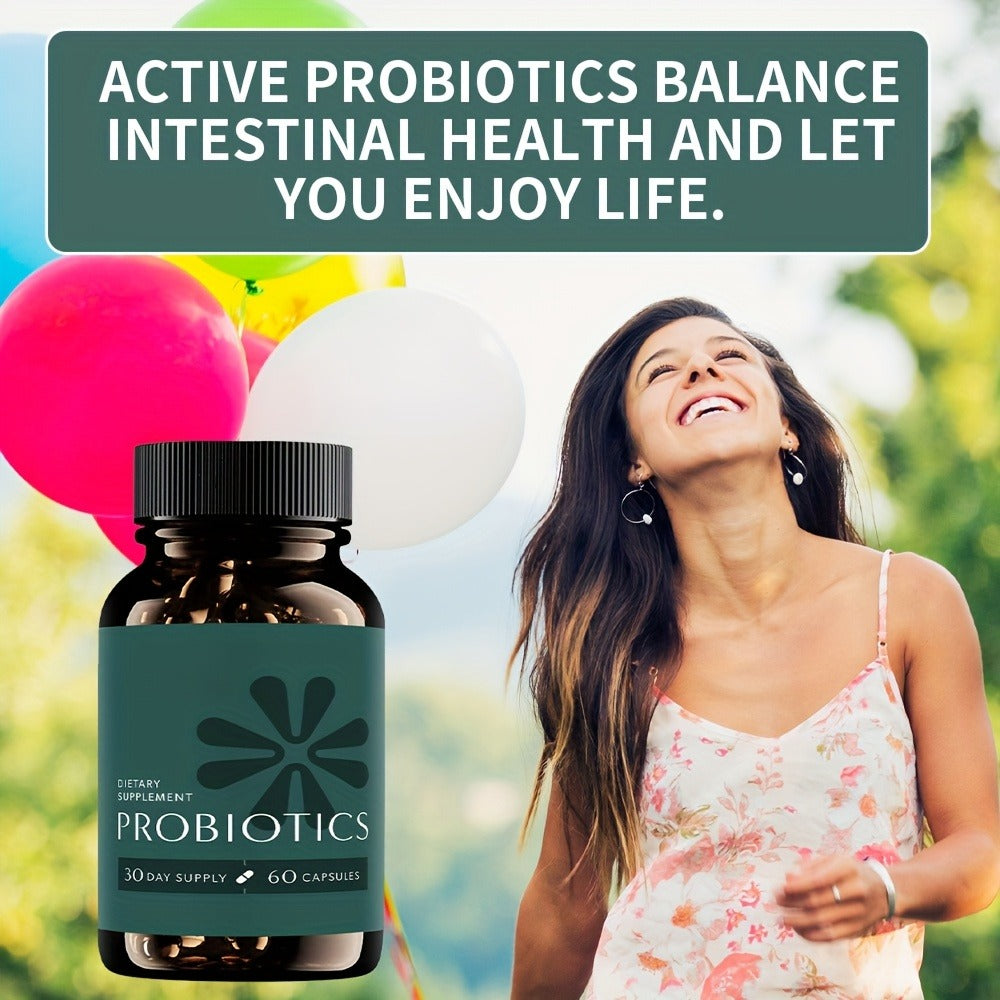 3-in-1 Probiotic Prebiotic & Postbiotic Capsules, Slow Release Synbiotic with Multi-Enzyme for Complete Gut Health & Digestiv
