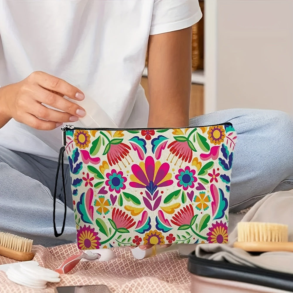 Makeup Bag Four-Piece Zipper Pouch Set in Floral or Animal Prints for Travel, Vanity and Everyday Beauty Storage — image 9