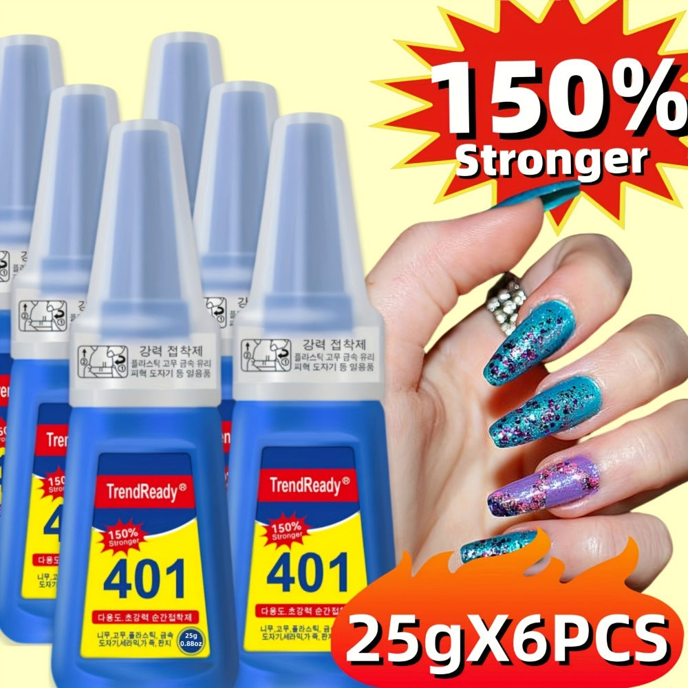 Nail Glue Set, TrendReady 401 25g Bottles in 1+1, 3+1, 5+1 or 7+1 Pack Options with Pointed Nozzles — image 7