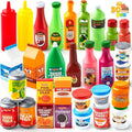 30 Pcs Play Food Grocery Cans Set - Pretend Kitchen Toy with Drinks, Juice, Snacks & Yogurt, Safe — image 12