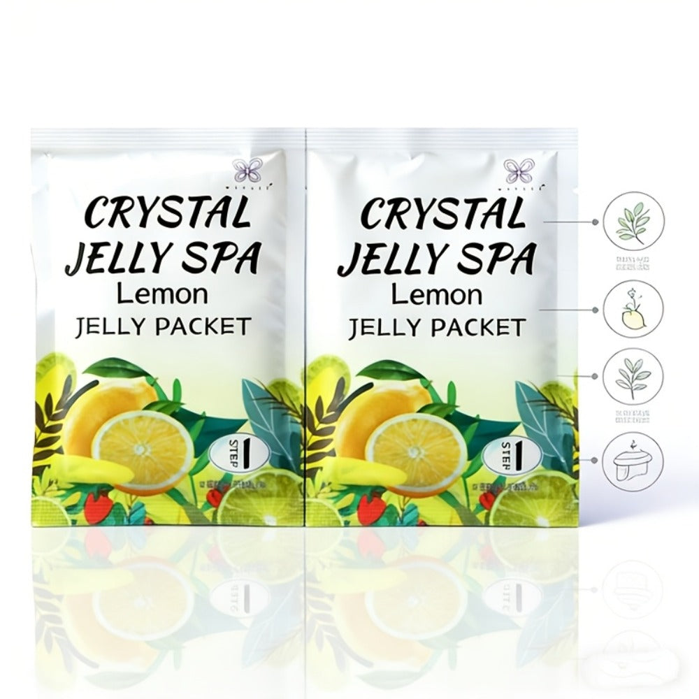 Foot Soak for Dry Cracked Feet Jelly Spa Bubble Bath Salt – Moisturizing Exfoliating Foot Care Treatment, Honey Lavender Lemo