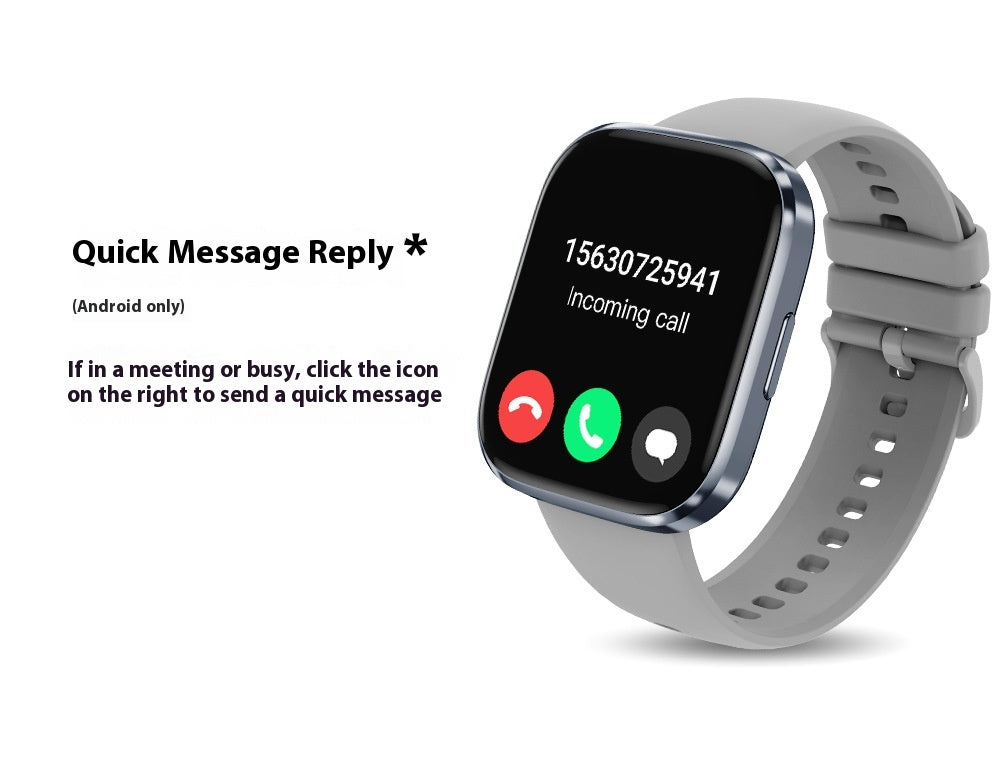 Bluetooth Calling Heart Rate Blood Oxygen Quick Reply Waterproof Sports Watch