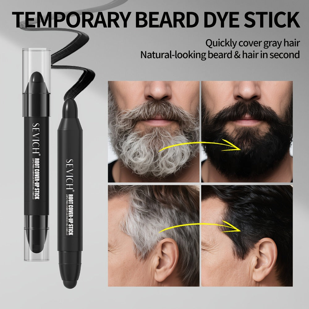 Gray Hair Root Touch Up Pen for Men, Instant Coverage Beard & Hairline Dye Stick, No-Mix Precision Applicator — image 5