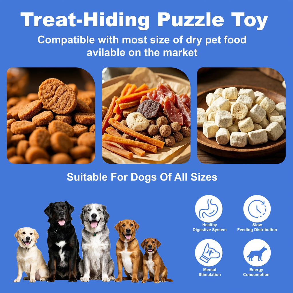 Dog Toy Fabric Snuffle Ball Treat Dispenser and Slow Feeder in Five Colors for Dogs and Puppies — image 4