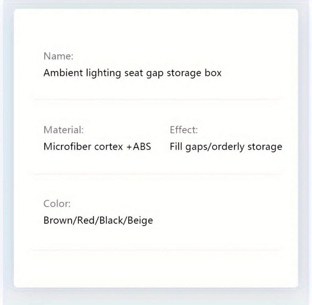 Black Lighted Seat-Gap Car Organizer with Phone Slot, USB Ports and Driver, Passenger or Pair Options — image 21