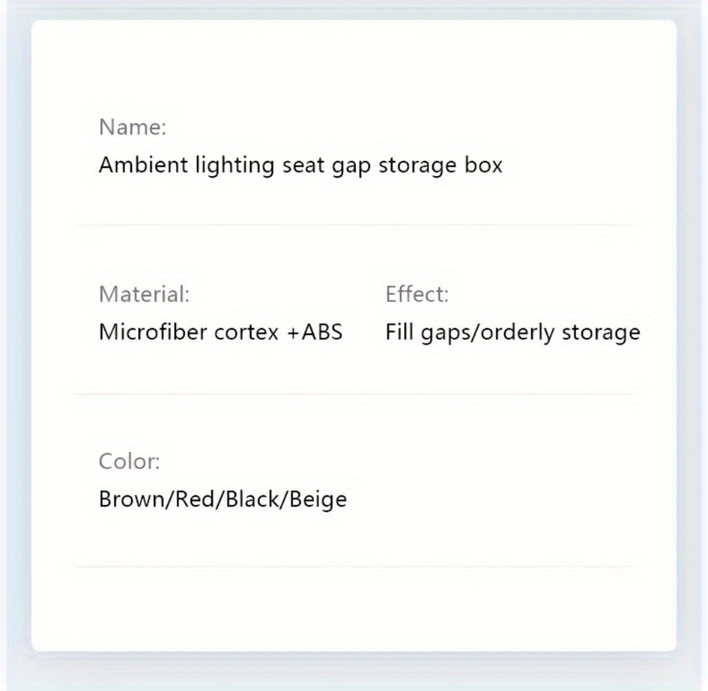 Black Lighted Seat-Gap Car Organizer with Phone Slot, USB Ports and Driver, Passenger or Pair Options — image 21