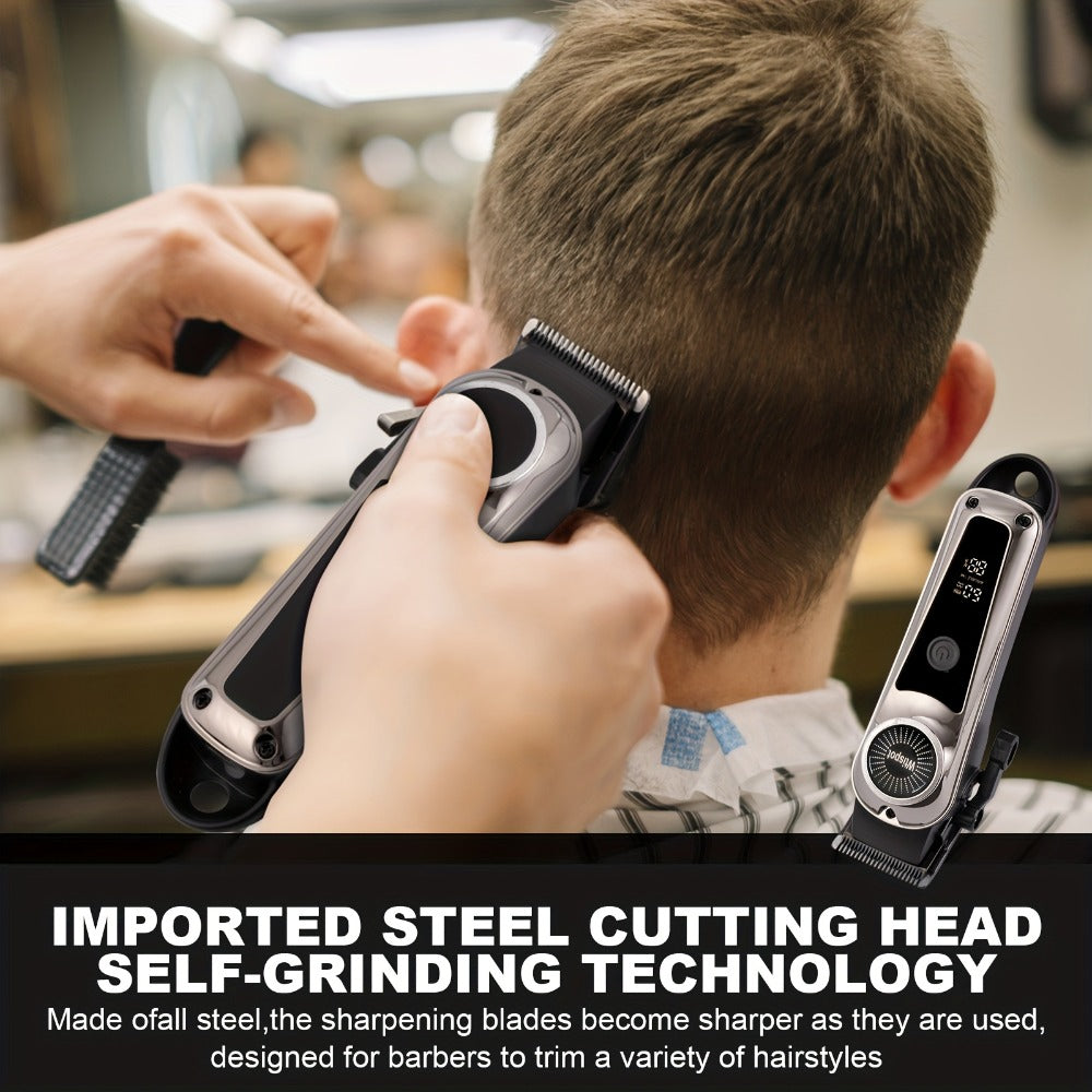 Hair Clipper Whistpot Two- or Four-Piece Cordless Grooming Set with USB Charging and Battery Displays — image 12