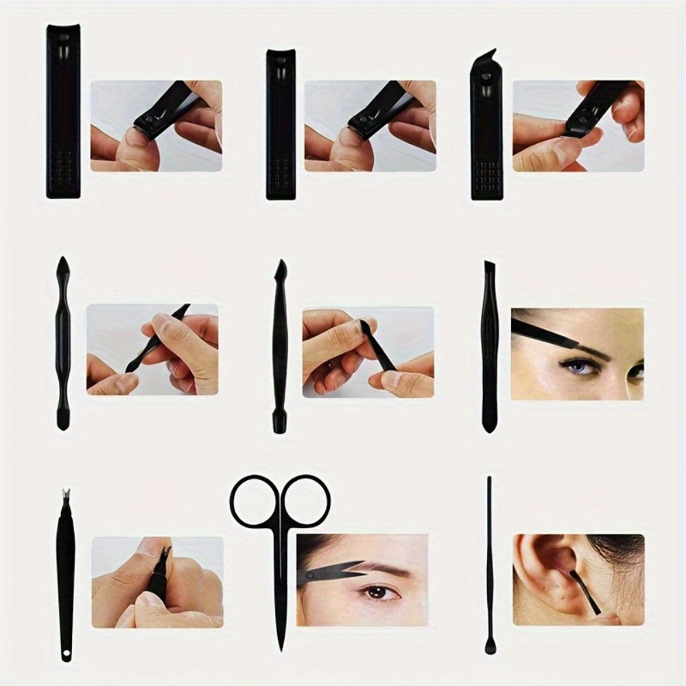 Three-Case Nail Grooming Bundle with 23-Piece Black-and-Red Tool Set in Each Zippered Case — image 8