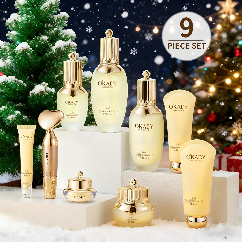 Skincare Set with OKADY Label, 9 Ginseng Products Including Cleanser Toner Essence Serum and Creams — image 7