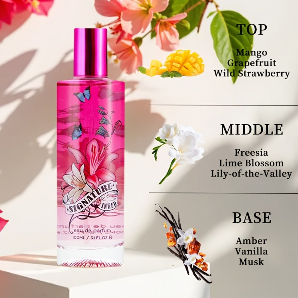 Perfume for Women in 3.4 oz Pink Spray with Mango, Grapefruit and Wild Strawberry Profile, 1 or 2 Pack — image 8