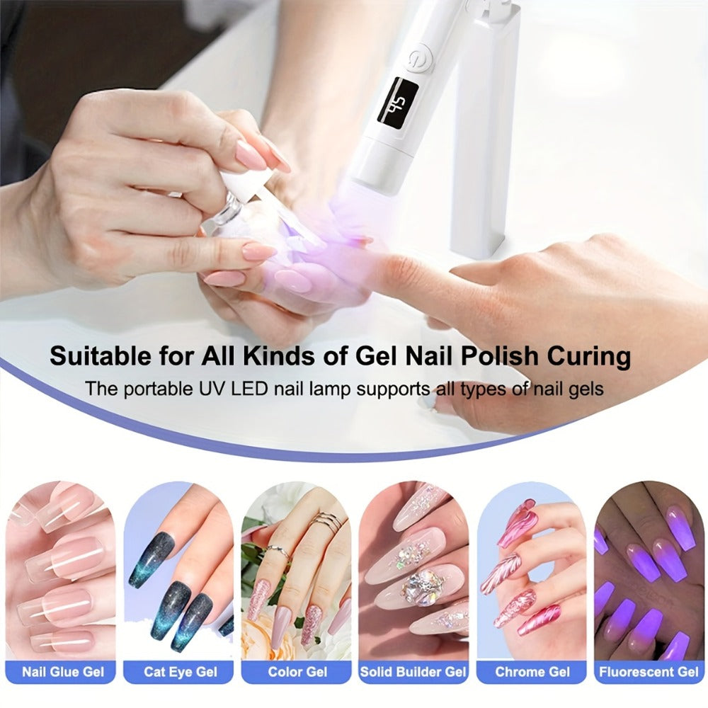 Rotating Stand LED Nail Lamp with Adjustable Stand Bracket, 45s/60s Timer Display and USB Power — image 11