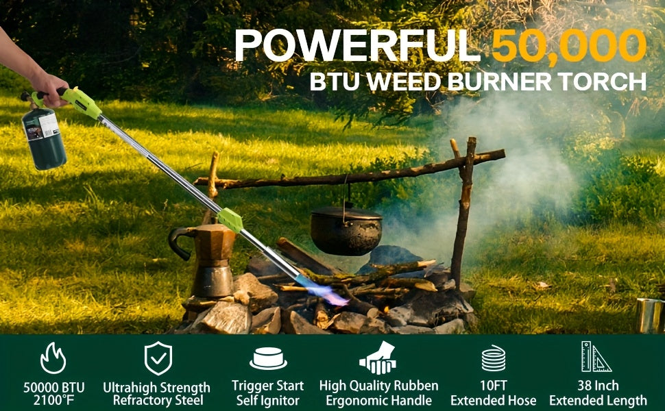 Propane Weed Torch, Flame Weeder Ice Melter Outdoor Roof Driveway for Garden, Patio and Yard Use — image 34