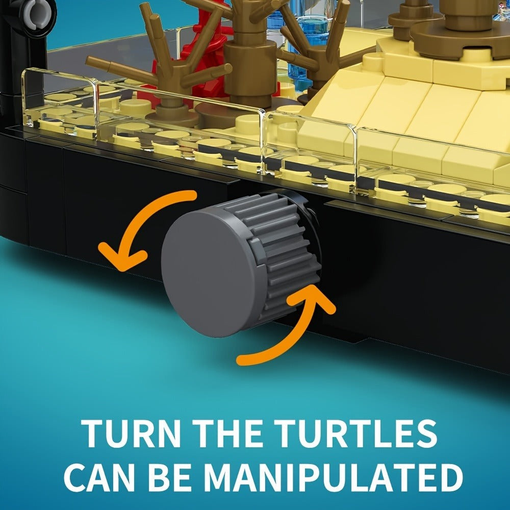 Building Block Set Marine Turtle Aquarium Model MY072 with Framed Underwater Scene and Hanging Sea Details — image 7