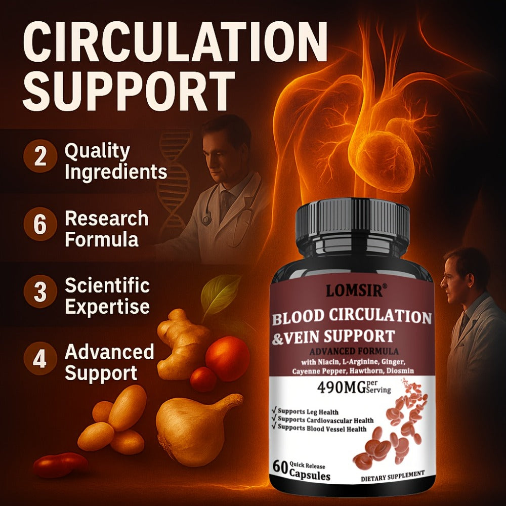 Dietary Supplement Capsules with Niacin, L-Arginine, Hawthorn, Diosmin, Cayenne and Ginger, 60 Count — image 6