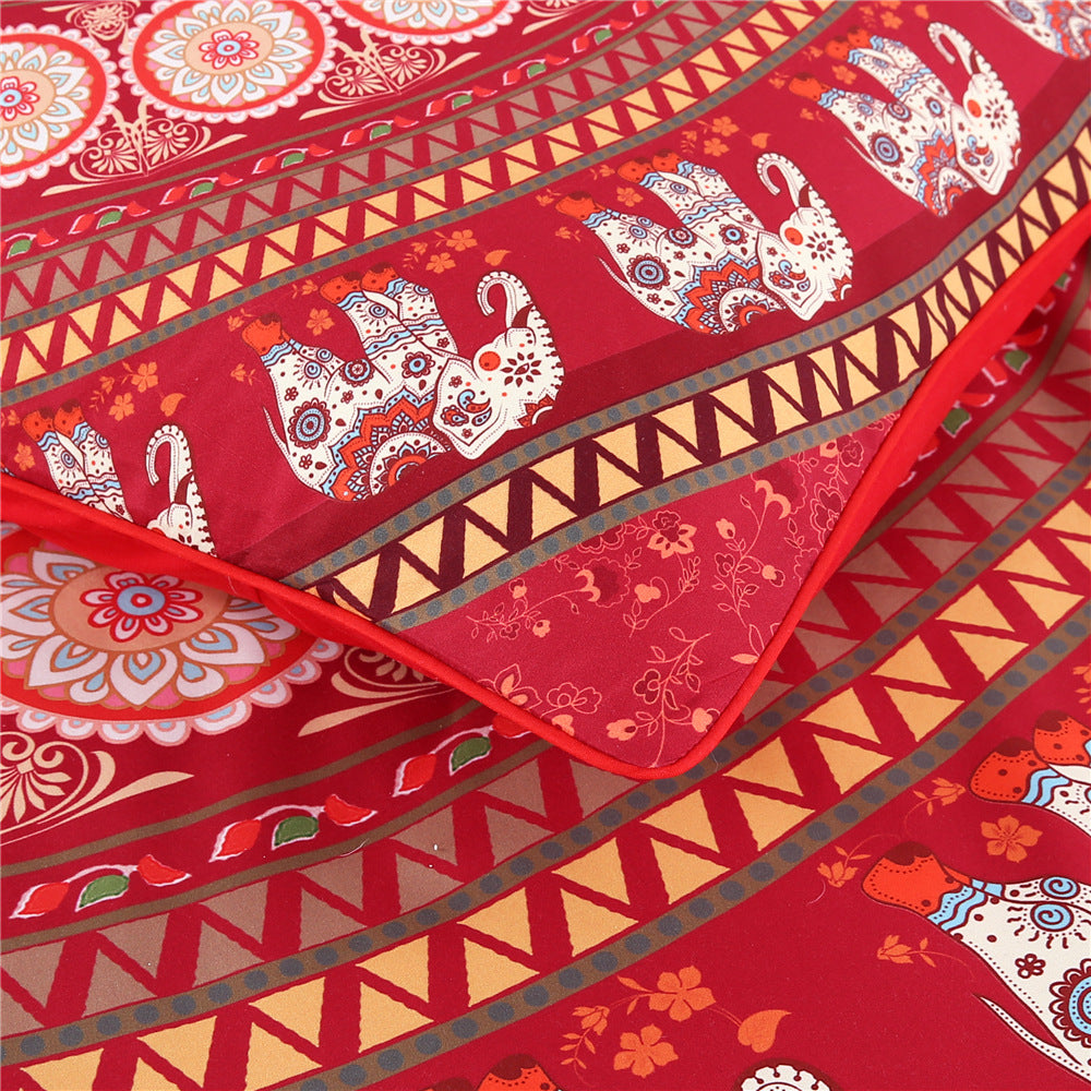 Bohemian quilt cover set of four