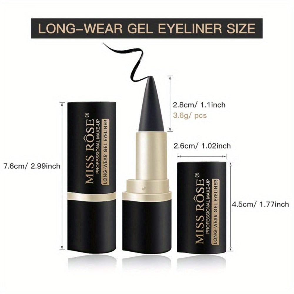 Waterproof Black Eyeliner Pencil Set 3pcs, for Makeup, Travel and Everyday Vanity Use, with the Listed Configuration — image 