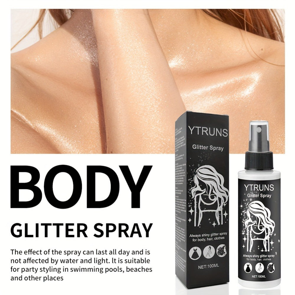 Body Shimmer Spray for Women – Star-Shaped Glitter Sparkle Mist 100ml Hydrating Formula for Body Hair & Clothes — image 8