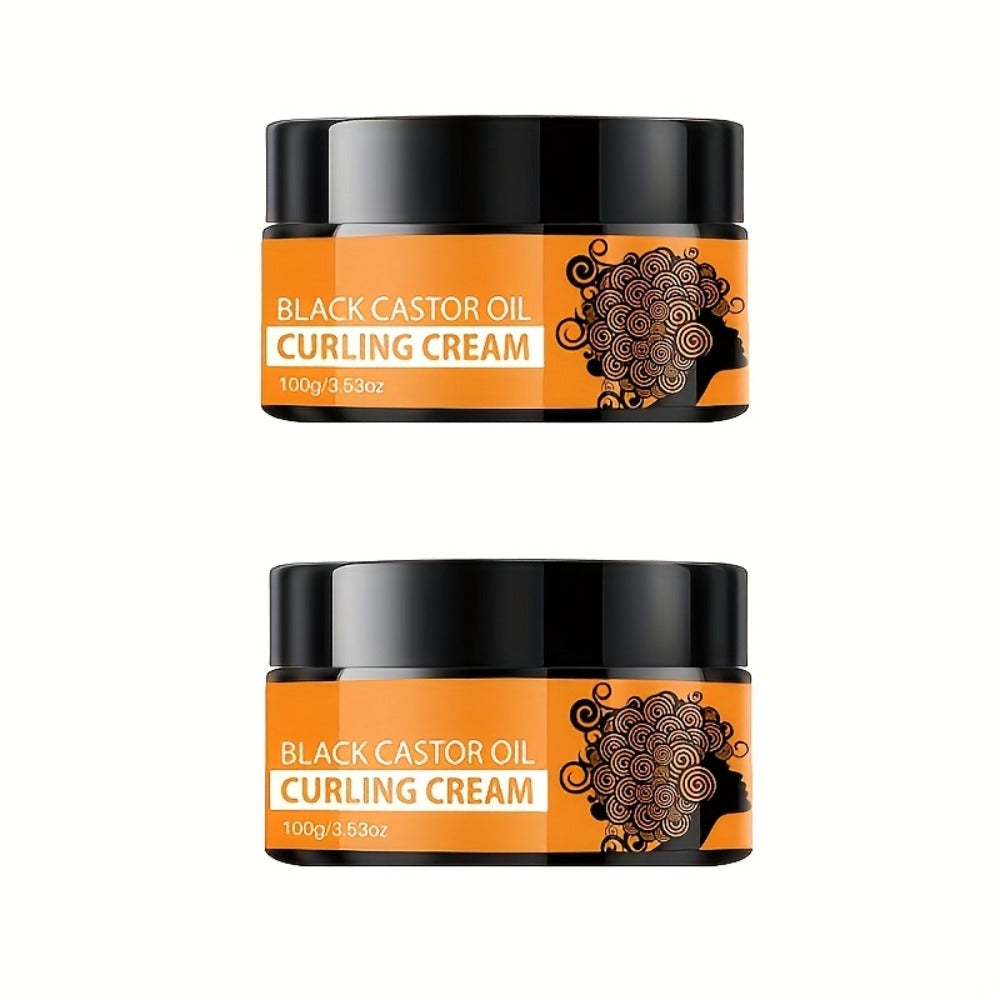 Castor Oil Curl Defining Cream 2-Pack, Deep Moisture Curl Styler with Rosemary & Coconut Oil, Frizz Control — image 3