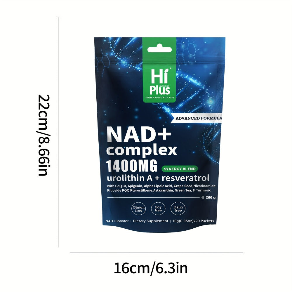 NAD+ 1400mg Liposomal Sachets with Nicotinamide Riboside, PQQ & Trans-Resveratrol, Cellular Energy — image 11