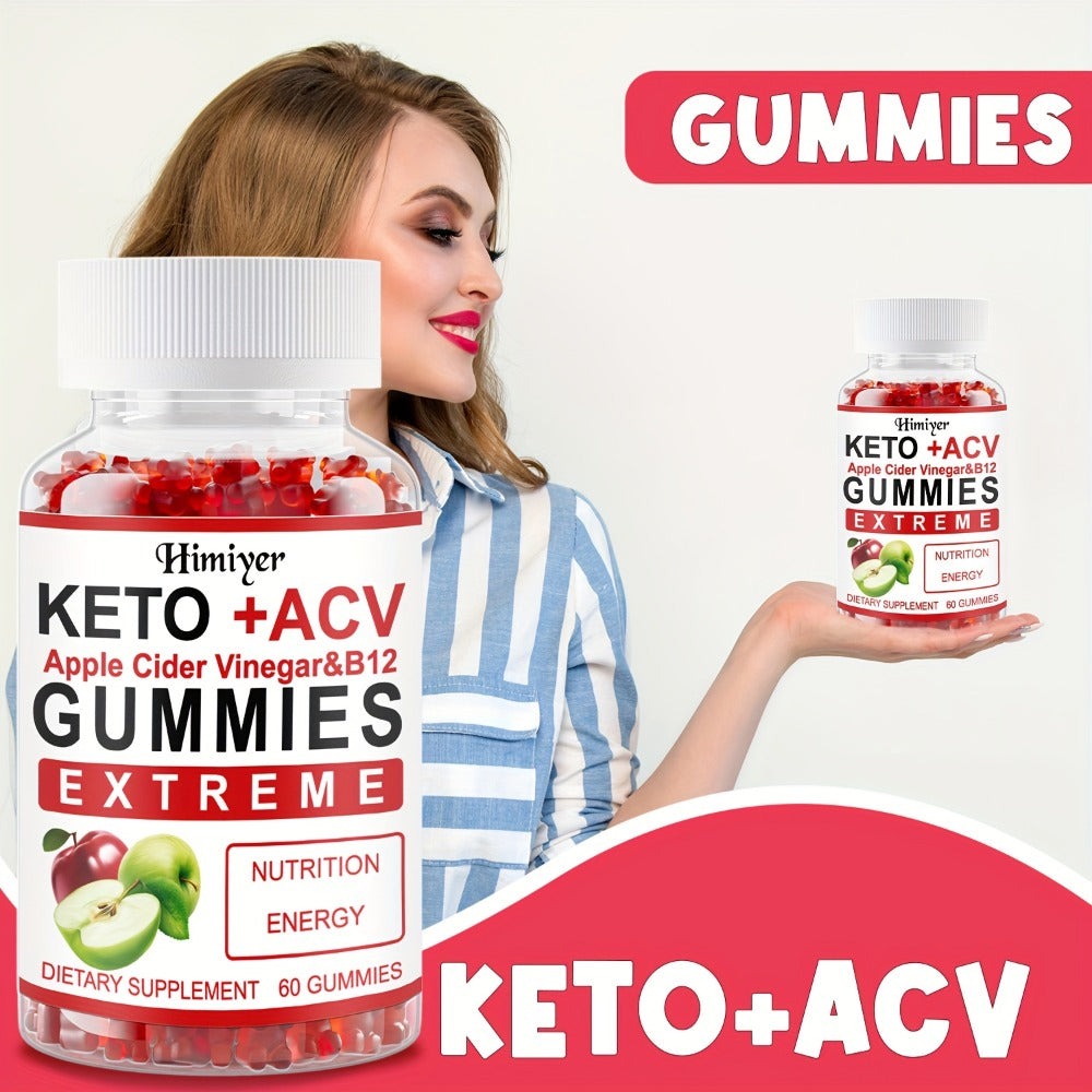 Apple Cider Vinegar Gummies with B12, Pomegranate & Beet Juice Powder, Keto ACV Supplement for Metabolism — image 6
