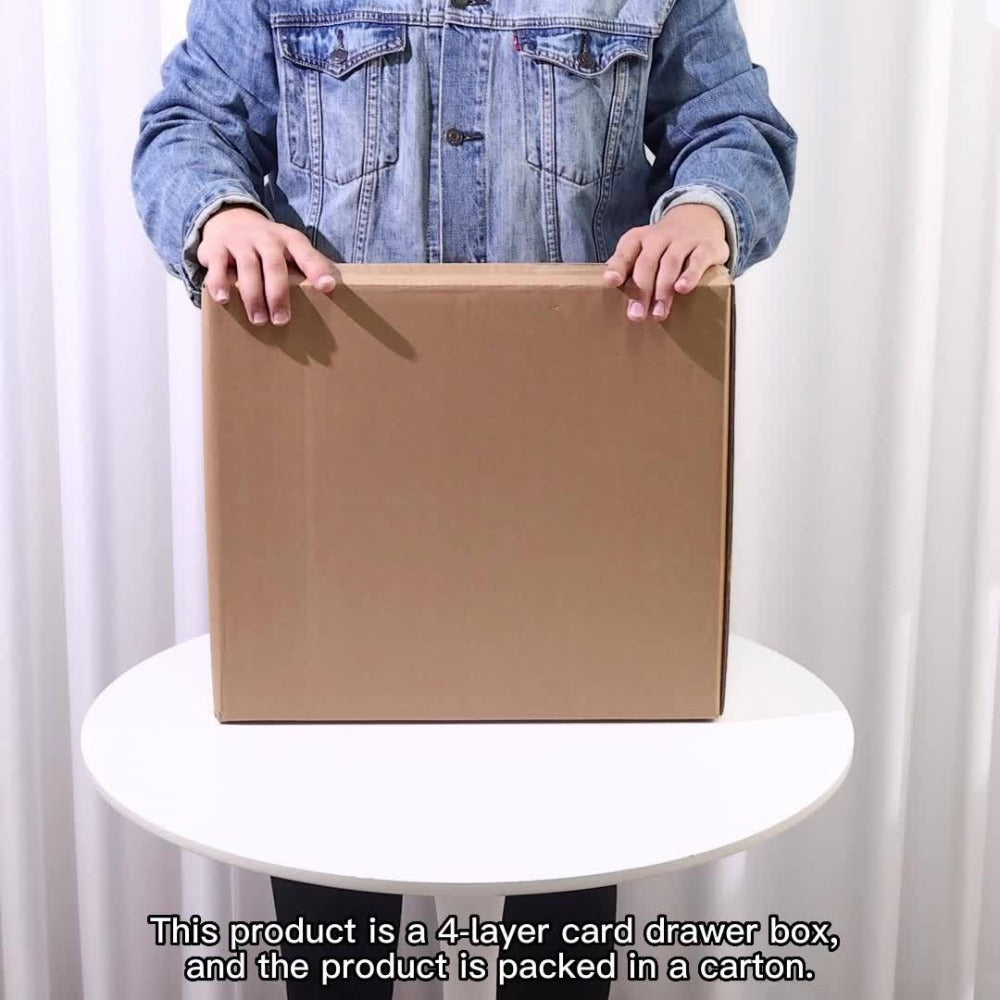 Trading Card Storage Box for Sports Cards and Baseball in a Large Cardboard 12 Drawer Design of 50 Dividers — image 10