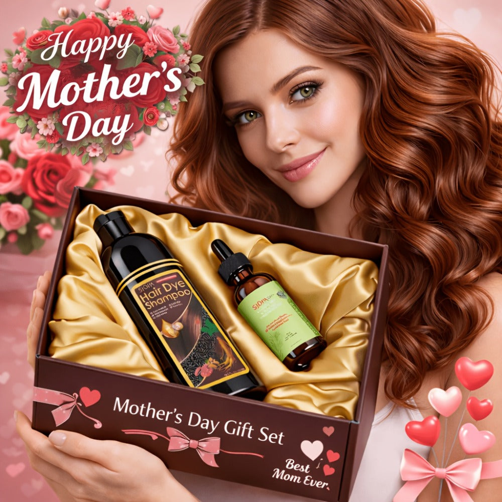 Hair Dye Coloring Shampoo 5-in-1 Upgraded with Hibiscus Oil, Squalane & Glycerin – Quick Color & Nourishing, Gentle Skin-Safe