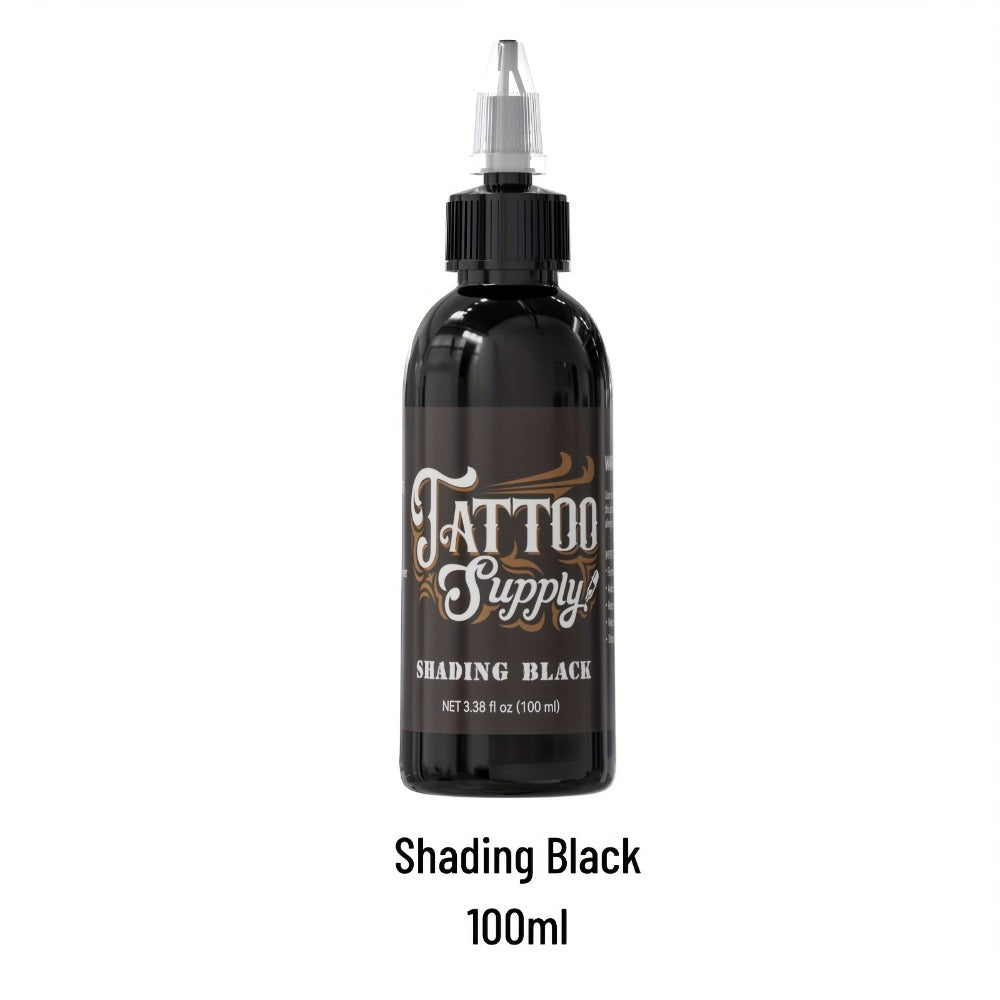 Neebol Super Black Tattoo Ink Darkest Outlining Shading Blending Fade-Resistant Professional Body Art Pigment for Artists & B